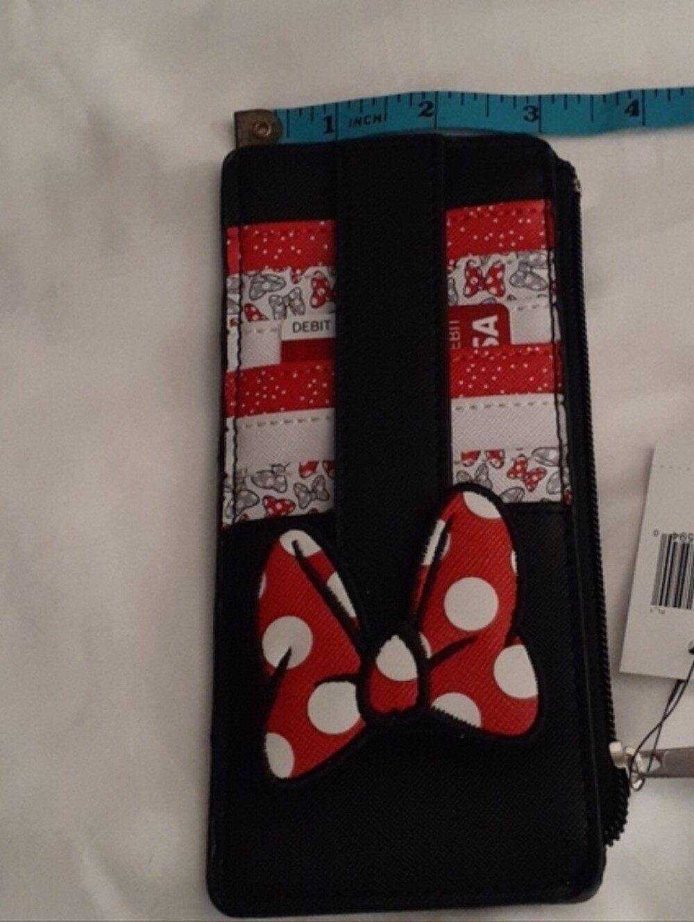 Minnie Bow Cardholder Wallet - Red Black
